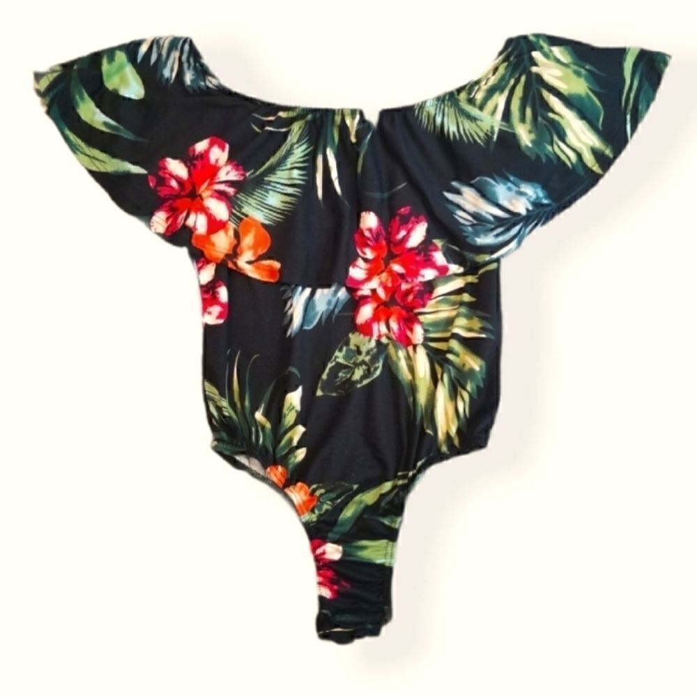 NWT VIBE SPORTSWEAR OFF THE SHOULDER BODYSUIT SZ.S